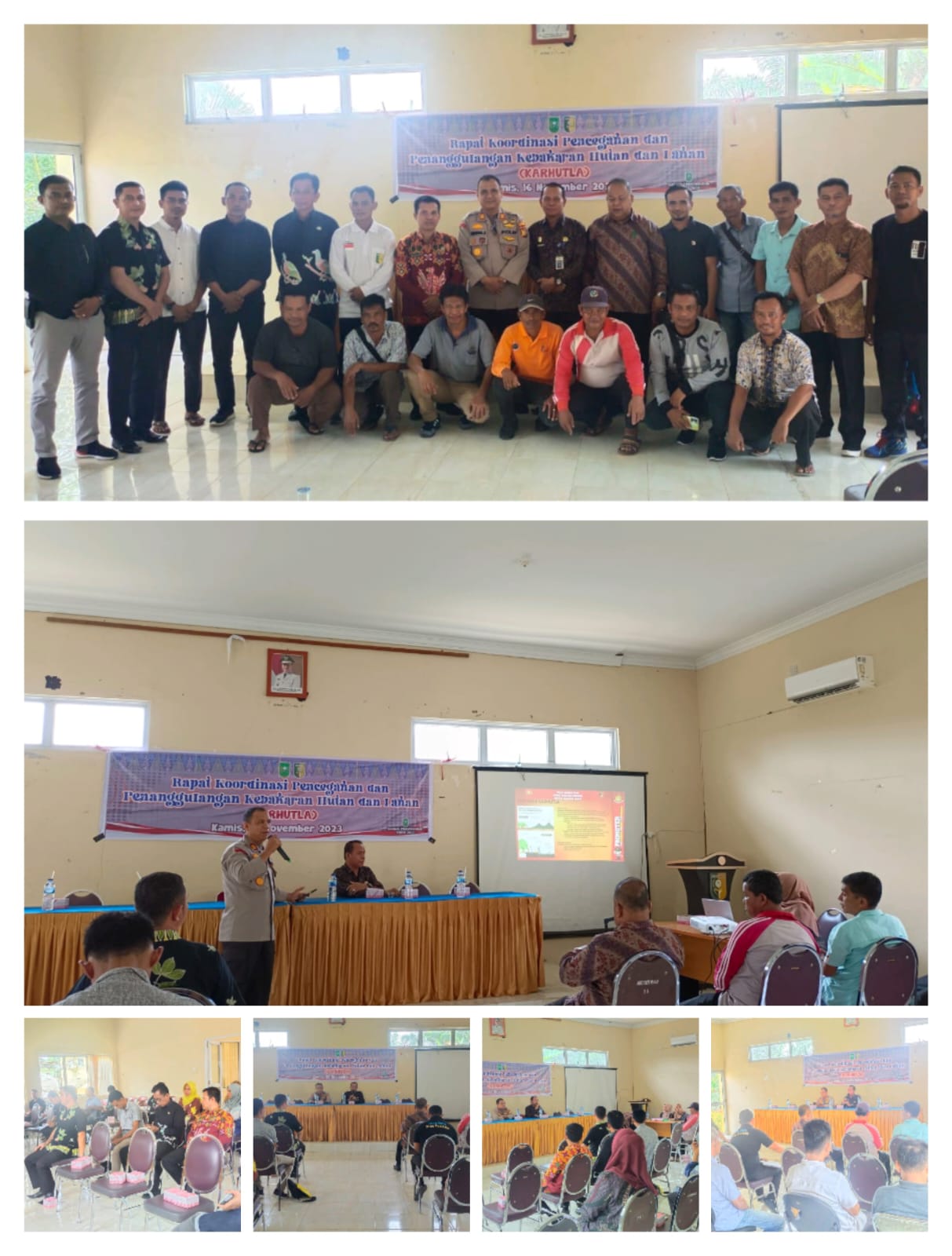 Polsek Kuantan Mudik bersama Forkopimcam Gelar Rapat Koordinasi Pencegahan dan Penanggulangan Karhut